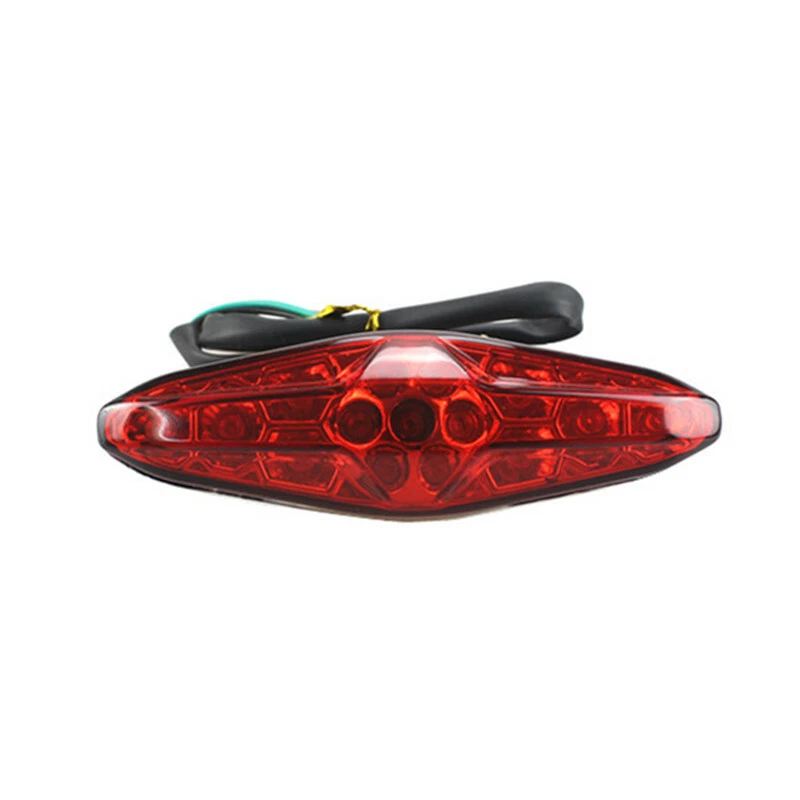12V Universal Motorcycle LED Brake Running License Plate Tail Light Dirt bike Foto 3 de 4