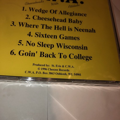 Cheeseheads With Attitude - Straight Outta Wisconsin - CD CWA C. W. A. - Foto 4 di 5
