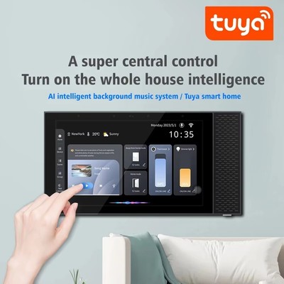 Wifi Control Panel Smart Home System ZigBee Gateway Bluetooth Music Player Tuya