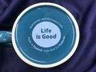 LIFE IS GOOD teal blue AMERICAN FLAG MUG 16 oz never used! NEW EXCELLENT! — photo 3