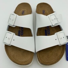 Birkenstock New w/o Box Arizona Prof White Leather Soft Footbed Nar Select Size