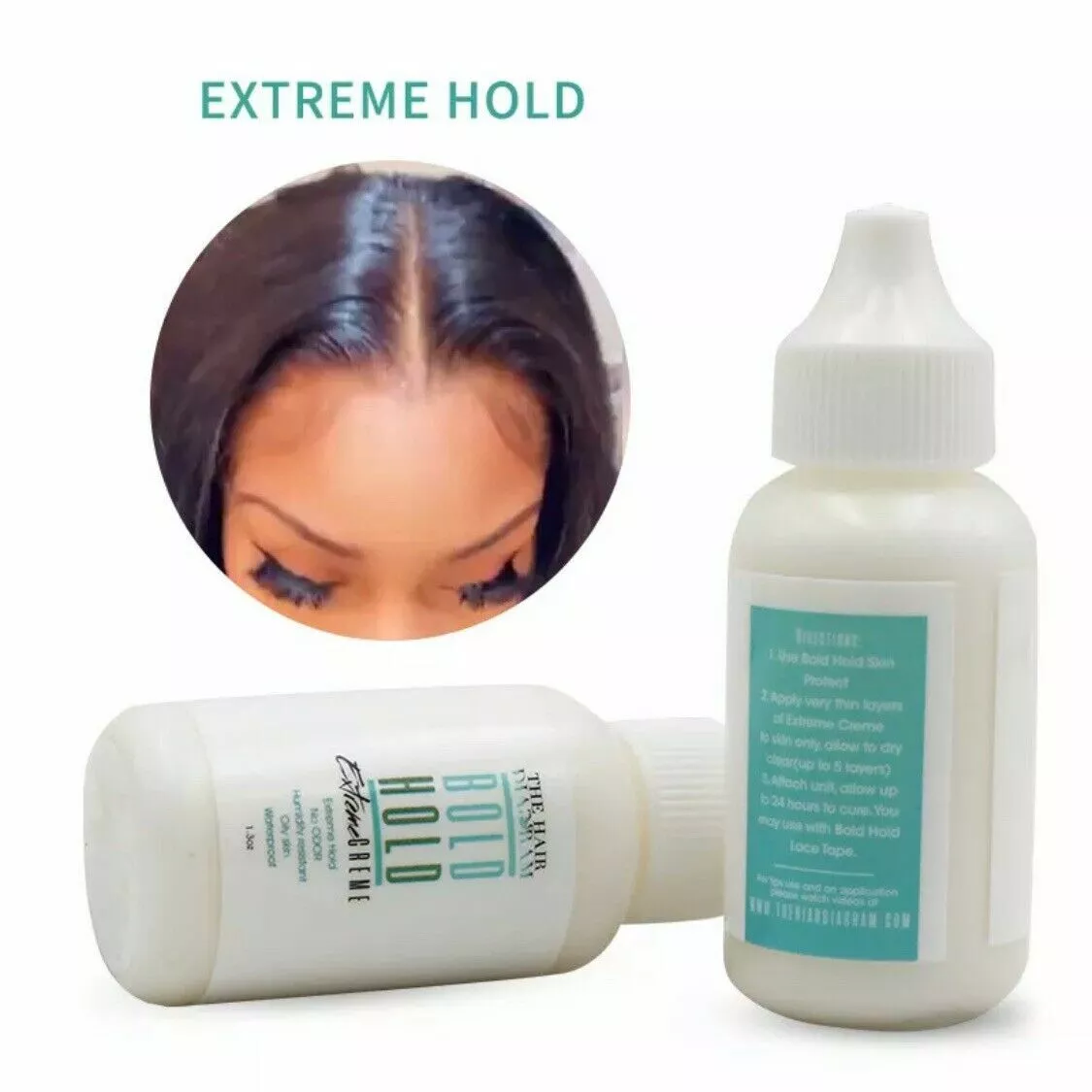 Bold Hold Extreme Cream Glue Adhesive for Lace Frontals Lace Wigs 360 1.3 oz