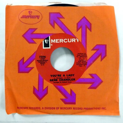 GENE CHANDLER 45 You're a Lady Stone Cold Feeling MERCURY Mint- funk soul #2538