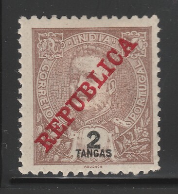 Portugal Kolonie INDIEN 1911 Republica 2T MH* Briefmarke A28P34F29211