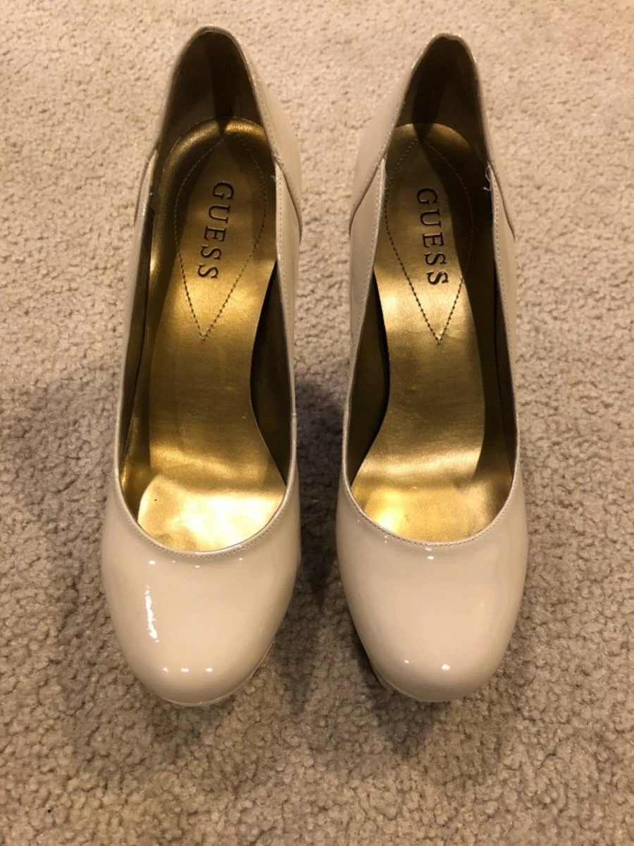 GUESS nude beige Heel Heels Woman&#039;s Size 7.5 | eBay