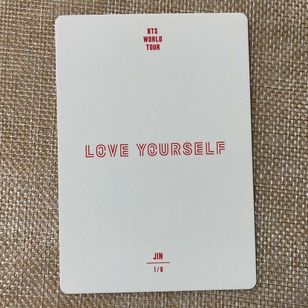 BTS JIN 1/8 [ Love Yourself World Tour ] Official Mini