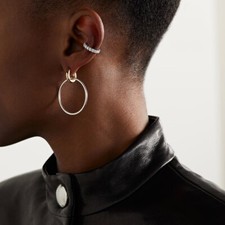 Woman 18K Gold Plated Stainless Steel Earring Stud Drop Dangle Large Hoop