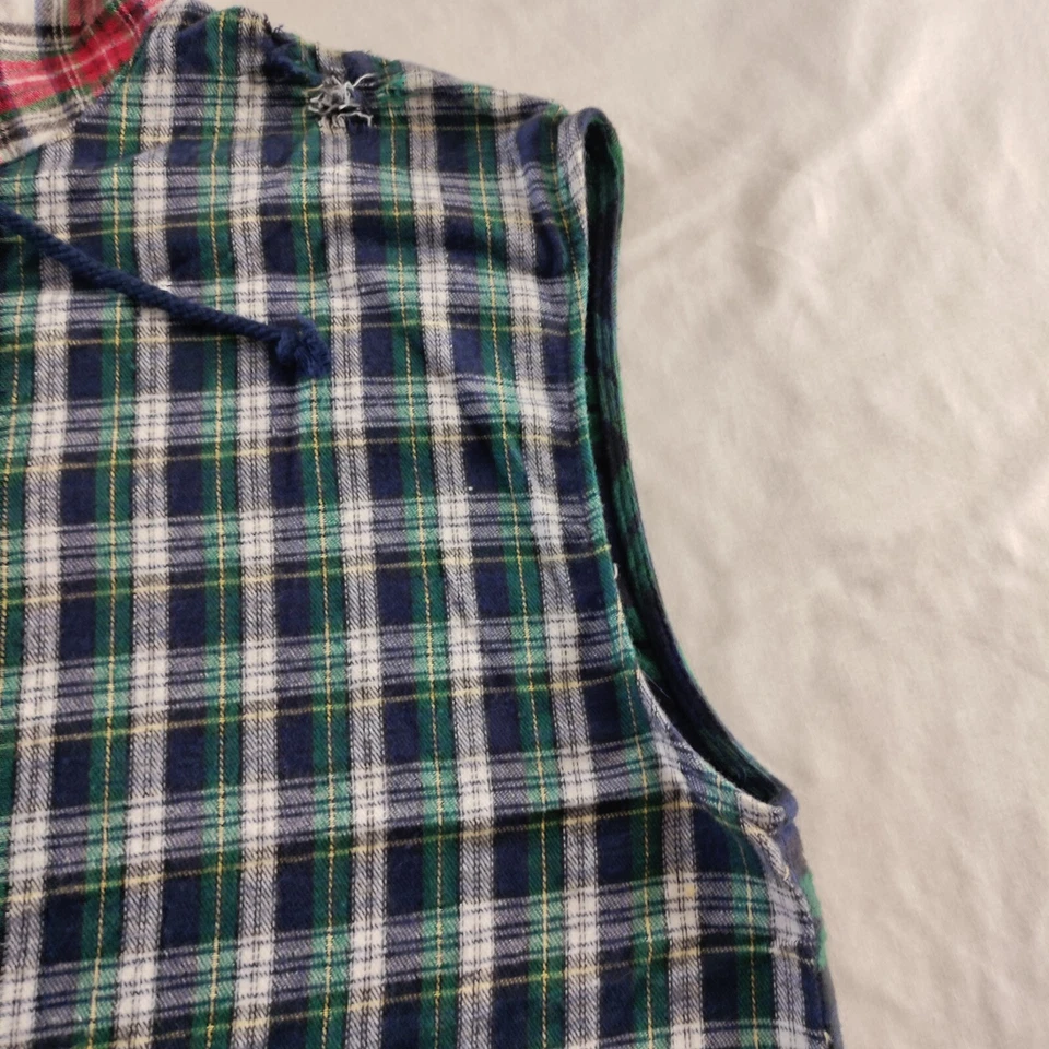 Chaleco con capucha a cuadros Hang Ten para mujer talla M nuevo con etiquetas - agujero en la parte superior izquierda del hombro Foto 4 de 4