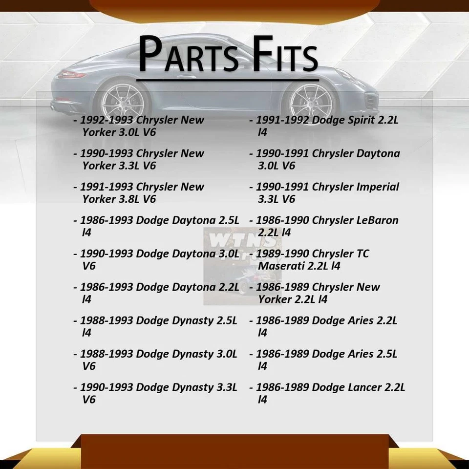 KYB Front Rear Shock & Struts For 1986 Chrysler Executive Limousine From 1/1986 - Image 3 of 4