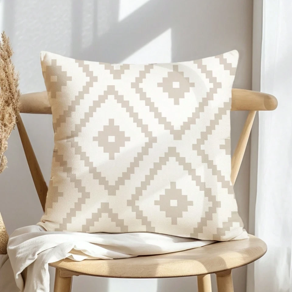 Fundas de cojín 4 piezas patrón geométrico adecuadas para sala de estar comedor nuevas Foto 2 de 4