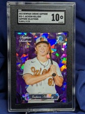 Jackson Holliday /25 🔥🔥🔥 2023 Bowman Chrome Sapphire Selections Purple SGC 10