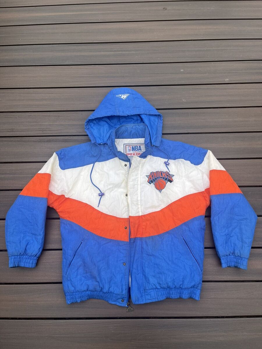 Vintage New York Knicks Apex One Parka Jacket With Hood Full Vintage New York Knicks Apex One Parka Jacket With Hood Full