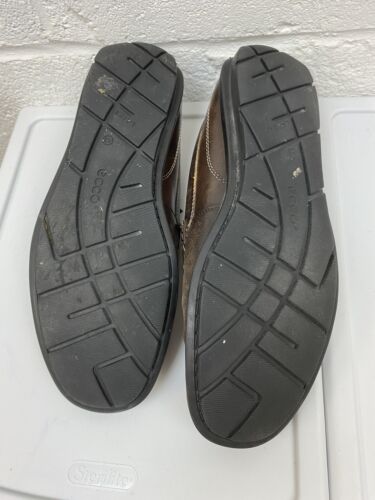 ECCO Classic Moc 2 braune venezianische Slipper Halbschuhe aus Leder Größe US 9-9,5 EU 43 - Bild 6 von 8