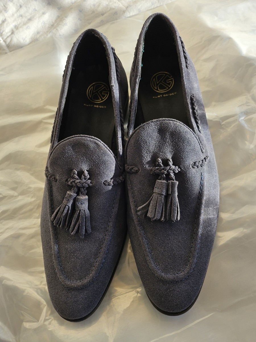 Kurt Geiger Mens Suede Loafers with tassle Size 43 (9) UK