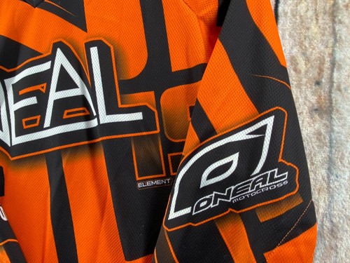 ONeal Element MX Motocross BMX Race Bike Jersey 1970 Shirt Kids size XL Orange - Picture 11 of 16