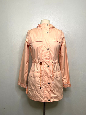 Merrell Alvar Long 2L Light Peach Select X Dry Waterproof Rain Wind Jacket Sz XS