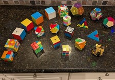 Rubiks Cube Lot With Other Puzzles 9x9 7x7 6x6 5x5 Teraminx Gigaminx 21 Puzzles