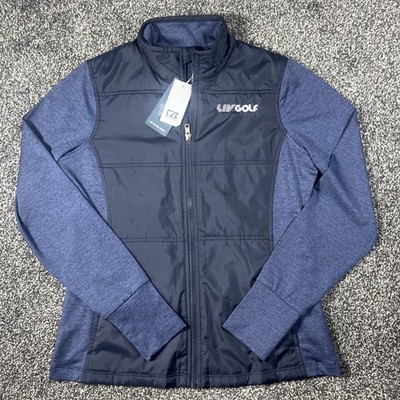 Cutter & Buck Liv Golf CB Drytec Stealth-Jacke mit durchgehendem Reißverschluss Damen Small blau
