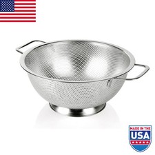 Colander Stainless Steel 3-Quart Strainer for Kitchen Food Dishwasher Safe