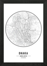 Dhaka Bangladesh Framed Wall Art Poster Canvas Print Picture