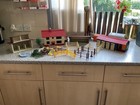 Group of Vintage Model Farm Buildings & Other Items - To Include Britains