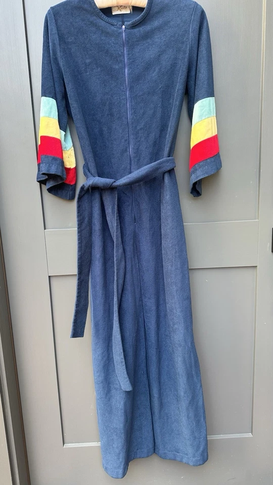 Mono mameluco vintage de tela de felpa Katz para mujer pequeño (?) Entrepierna años 70 80 Foto 2 de 4