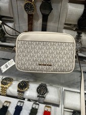 Michael Kors  Crossbody Camera Bag MK Signature Light Cream Multi Handbag Purse
