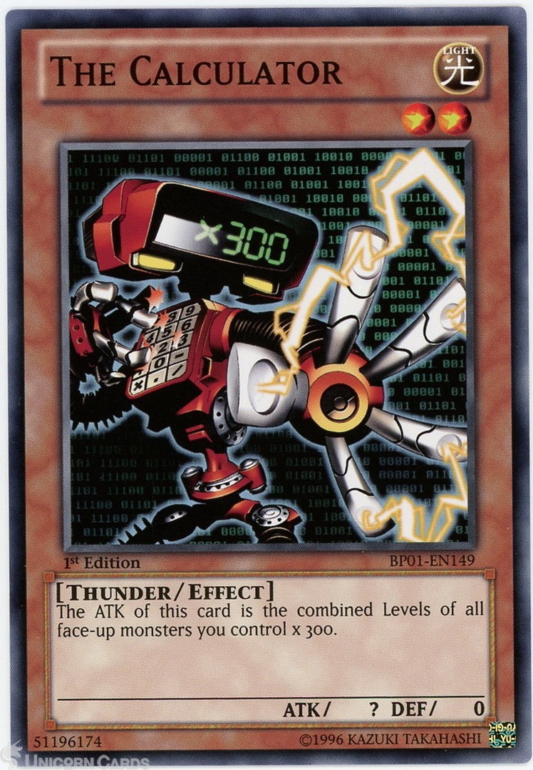BP01-EN149 The Calculator : Starfoil Rare 1st Edition Mint YuGiOh Card