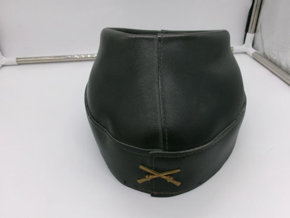Gorra Kepi de cuero de la Guerra Civil - Henschel St. Louis EE. UU. - XLarge Foto 4 de 4
