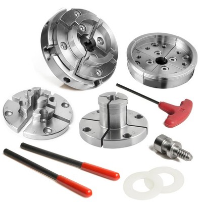NCK-4M/S1 4'' 4 Jaw Mini Self-Centering Chuck, Thread 1''x8TPI, with Dovetail J...