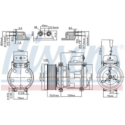 Kompressor Klimaanlage NISSENS 890331 10PA15C