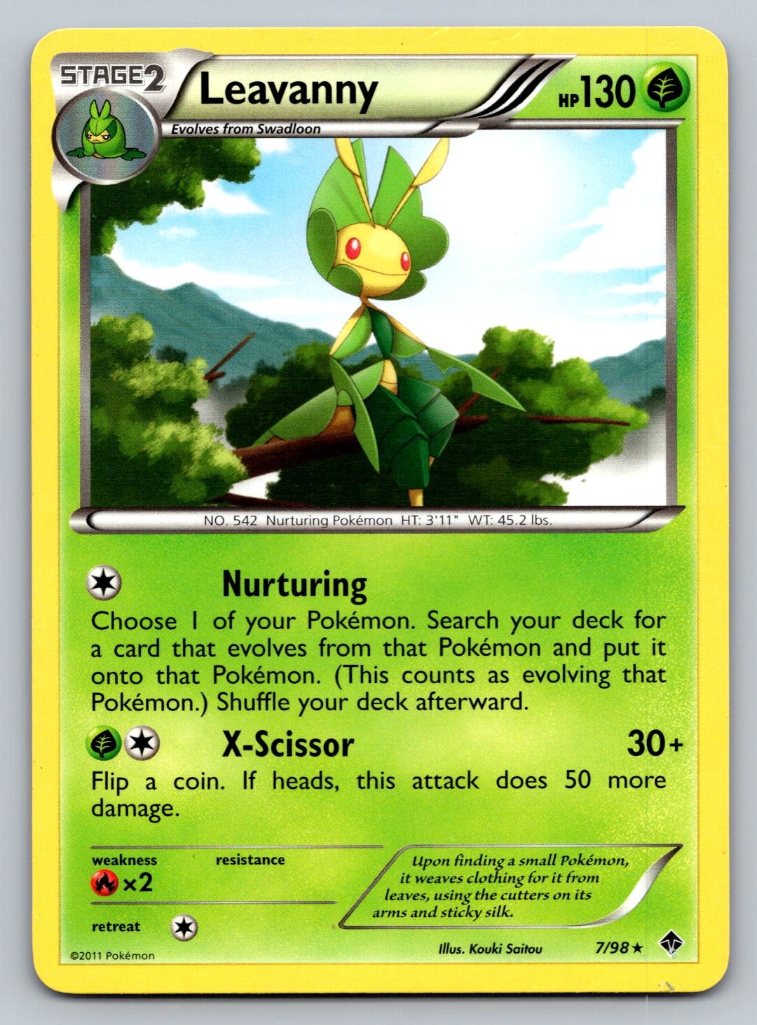 Leavanny 7/98 Rare Emerging Powers Pokemon Lightly Played