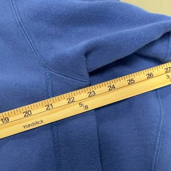 Vintage 80s 1980s Lands End Champion Reverse Weave Hoodie Blue
