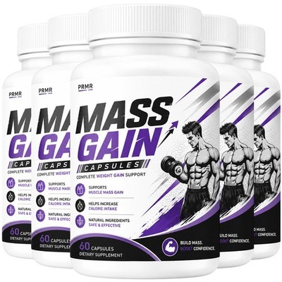 PRMR Mass Gain Weight Support Capsules for Dietary Supplement - (1 to 5 pack)