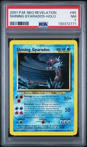 PSA 7 - 2001 Pokemon Neo Revelation SHINING GYARADOS HOLO #65 (2771)