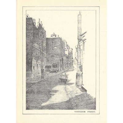 LONDON Whitcomb Street, Pall Mall - Vintage Print 1925