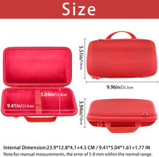 for JBL Charge 6 Portable Bluetooth Speaker Protective Case Red Case with Ad...