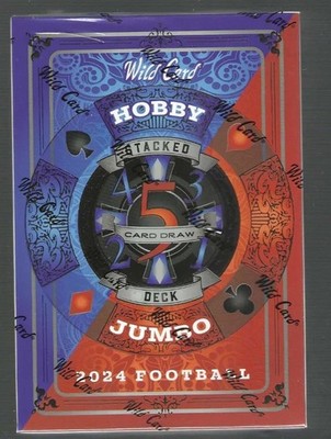 2024 Wild Card 5 Card Draw Stacked Deck Football Hobby Jumbo Box