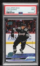 2023 Upper Deck Series 1 Young Guns Deluxe /250 Luke Hughes #248 PSA 9 MINT ah3