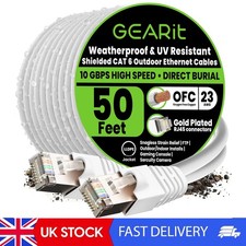 Cat6 Outdoor Ethernet Cable 23AWG Pure Copper, FTP, LLDPE, Waterproof, Direct