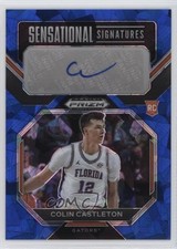 2023 Panini Prizm Draft Picks Blue Ice 71/75 Colin Castleton #SS-CLC Auto 13i1