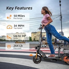 1600W e Scooter for Adults 34MPH 50Miles 48V/20.8AH Seat Heavy Duty Fast 54km/h