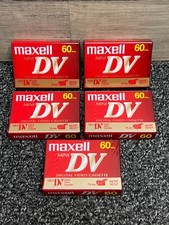 Lot of 5 Maxell MiniDV 60 Digital Video Cassettes   Sealed   60min SP / 90min LP