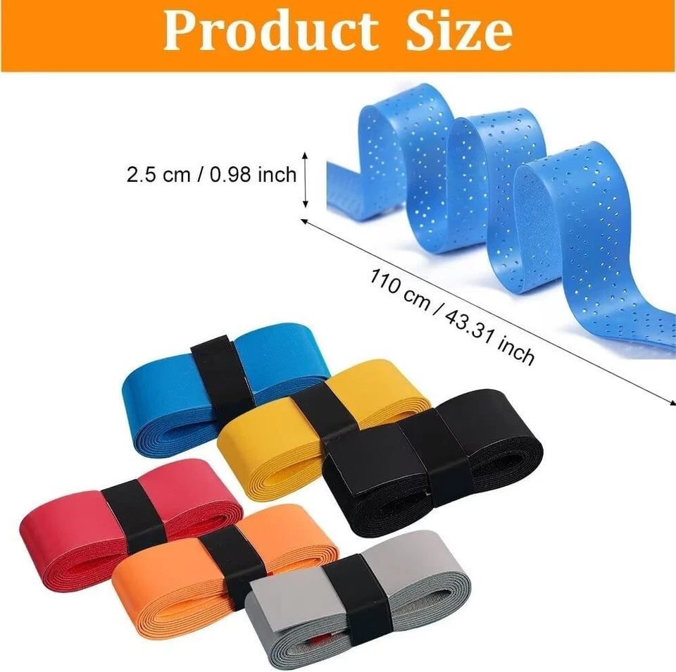 Vielseitiges Griffband Set - 6 Farben, Selbstklebend für Tennisschläger und mehr - Bild 2 von 4