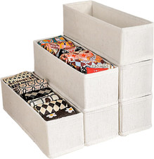 Mini Foldable Clothes Drawer Organizer 6 Pcs, Fabric Drawer Organizer for Nurser