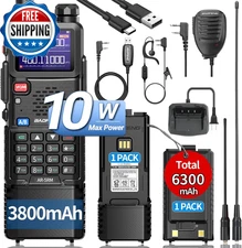 Radio 5RM 10W Ham Radio Handheld Two Way Radio NOAA Weather Radio...