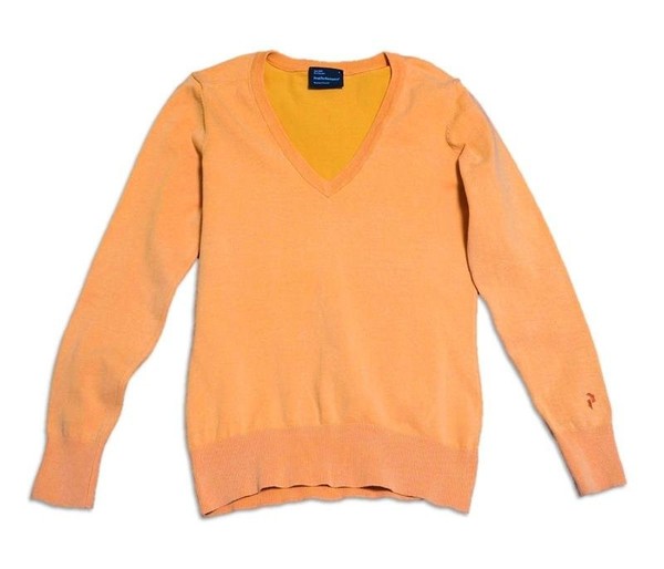 Women Peak Performance Sweater Orange Cotton 36 /