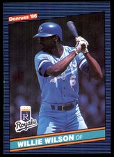 Willie Wilson 1986 Leaf #106 Royals MLB READ FREE SHIPPING AutographDen