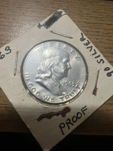 1963 Franklin half dollar silver proof .90 Silver Content MINT Get it Graded!
