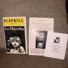 LES MIZ MISERABLES January 1995 Broadway Playbill.